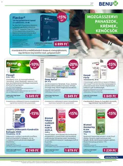 BENU Gyógyszertárak - Akciós újság BENU Gyógyszertárak megtekintése, amely érvényes 2025.11.01.-től | Oldal: 27
