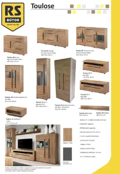 RS Bútor - Toulose elemjegyzék megtekintése, amely érvényes 2025.03.06.-től