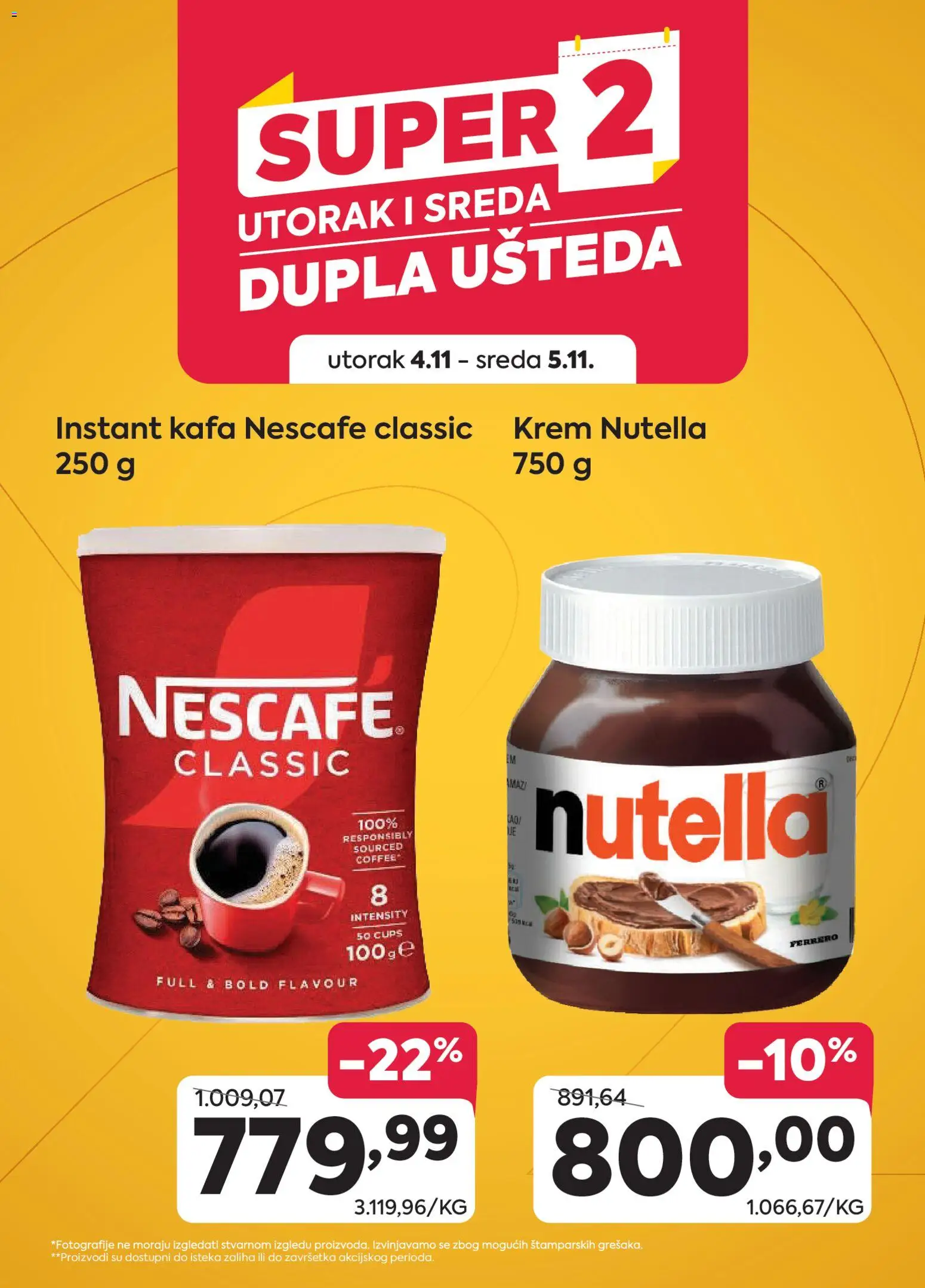 Pregled PerSu kataloga - važi od 04.11.2025 - Kafa, Nutella, Nescafé, Ferrero, Instant kafa, Krem