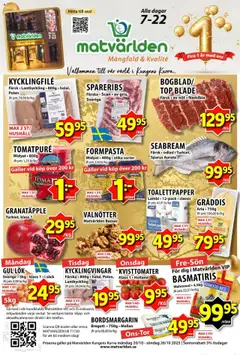 Förhandsgranska reklamblad Aktuella reklamblad Matvärlden från butik Matvärlden gäller från 20/10/2025