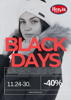 Hervis Sports - Black Friday megtekintése, amely érvényes 2025.11.24.-től