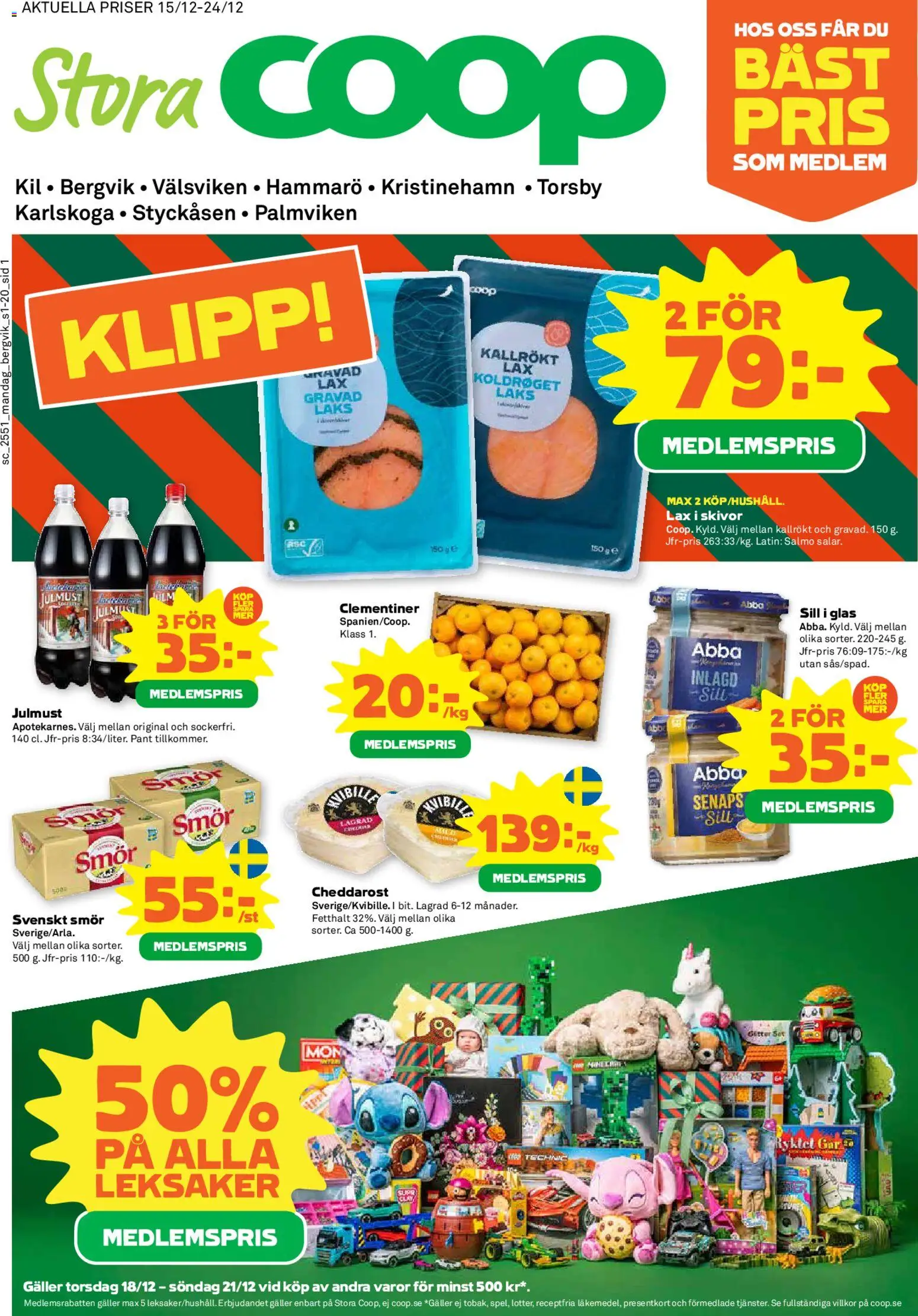 Förhandsgranska reklamblad Aktuella reklamblad Stora Coop från butik Stora Coop gäller från 15/12/2025