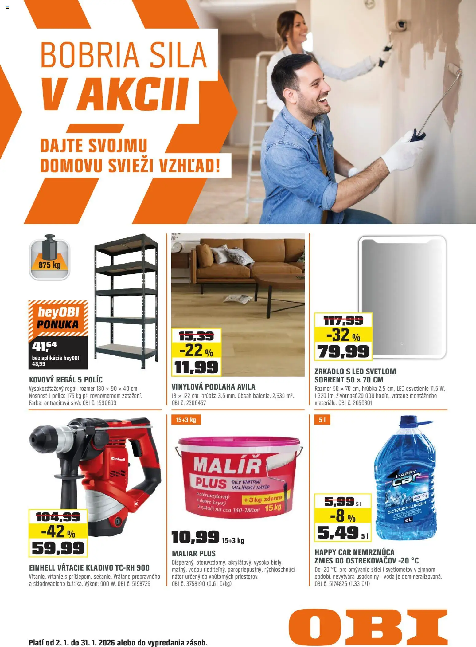 Náhľad OBI letáku platného od 02.01.2026