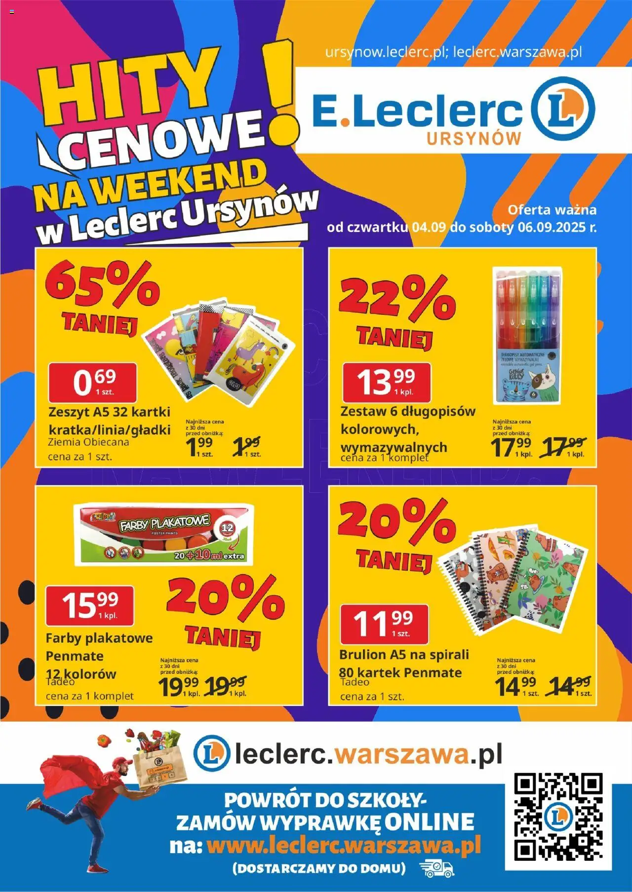 E.Leclerc Warszawa Ursynów od 04.09.2025 - Nowa Gazetka - Numer strony 1