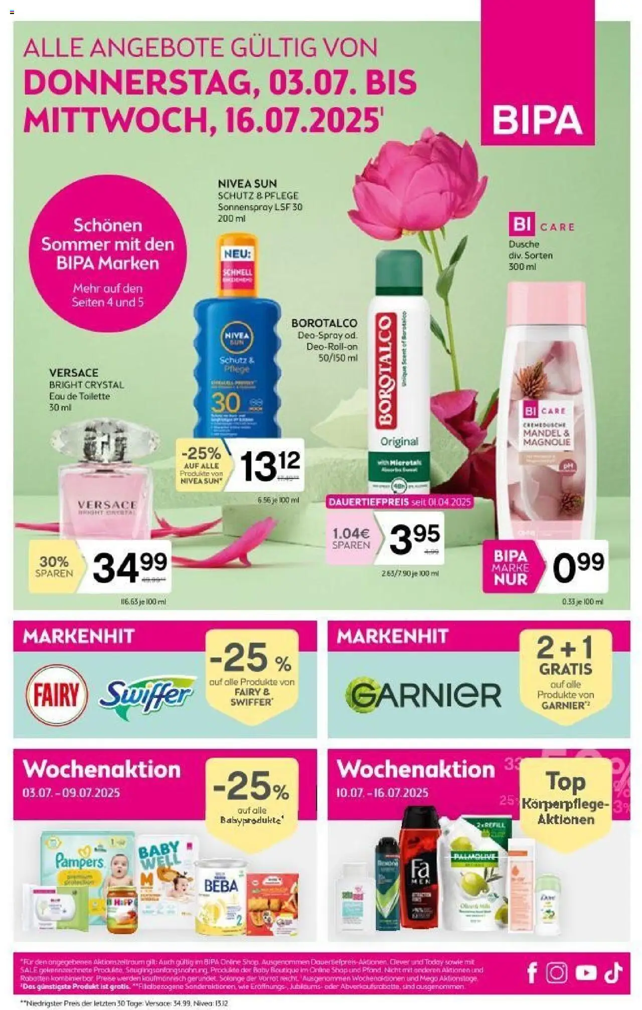  Bipa Flugblatt ab 03.07.2025 - Prospekt, aktionen, angebote - Seite 1