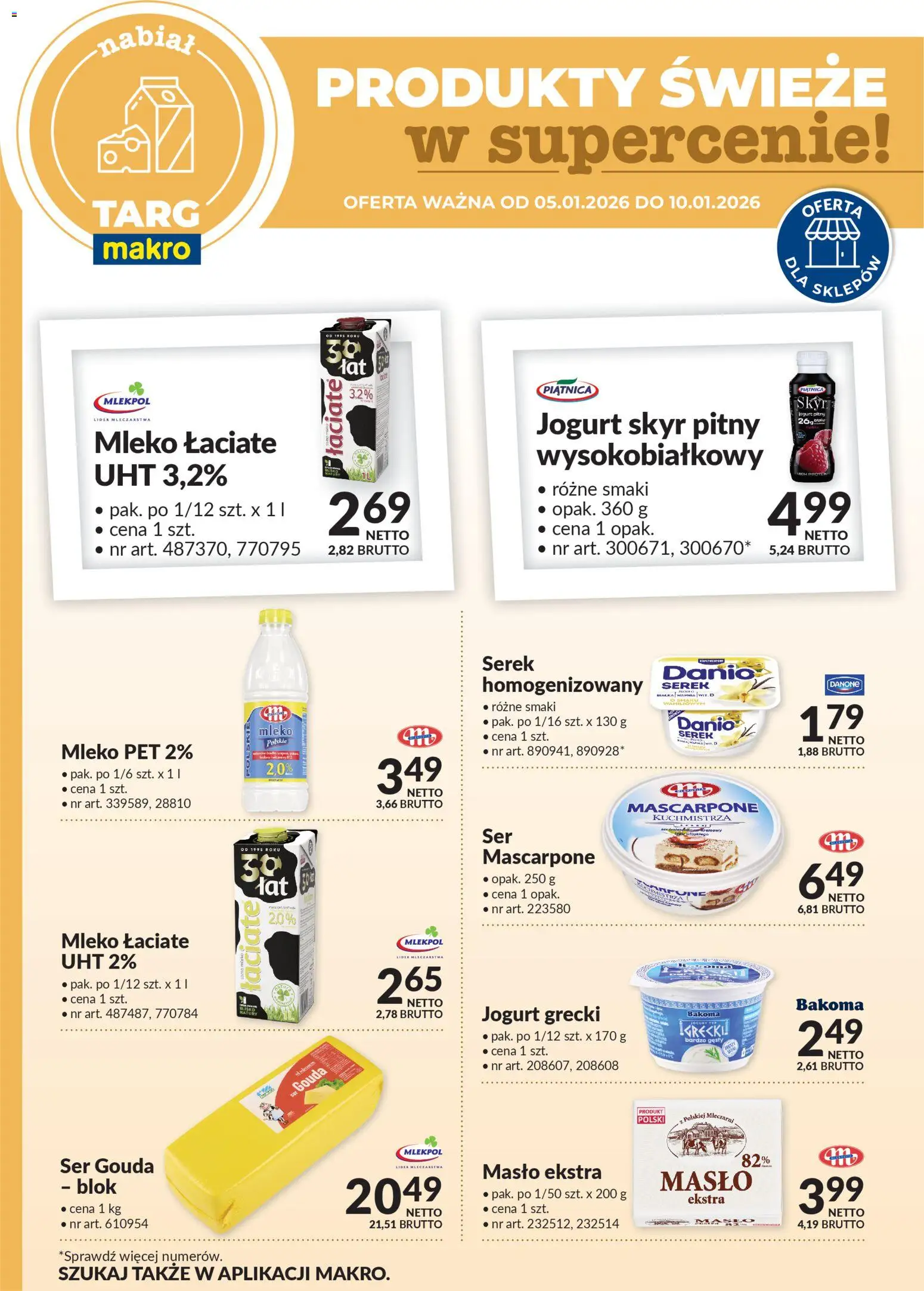Pogląd gazetki "Oferta świeża w super cenach" ze sklepu Makro ważnej od 05.01.2026