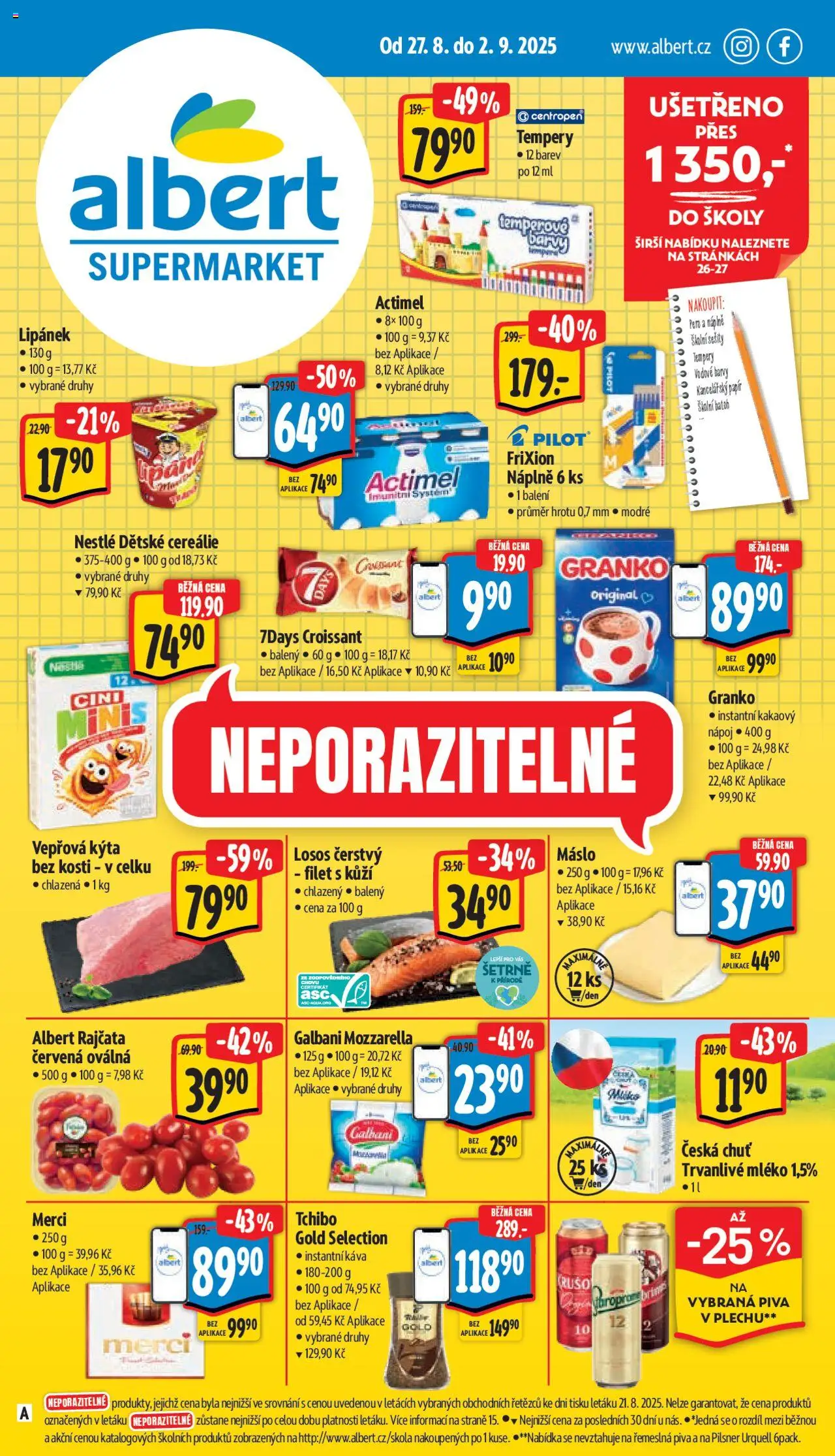  ALBERT leták od 27.08.2025 - Akční leták "Supermarket"