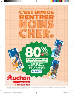 Prévisualisation de Rentrée des classes : c'est bon de rentrer moins cher dans votre super du magasin Auchan formulaire valide 19/08/2025