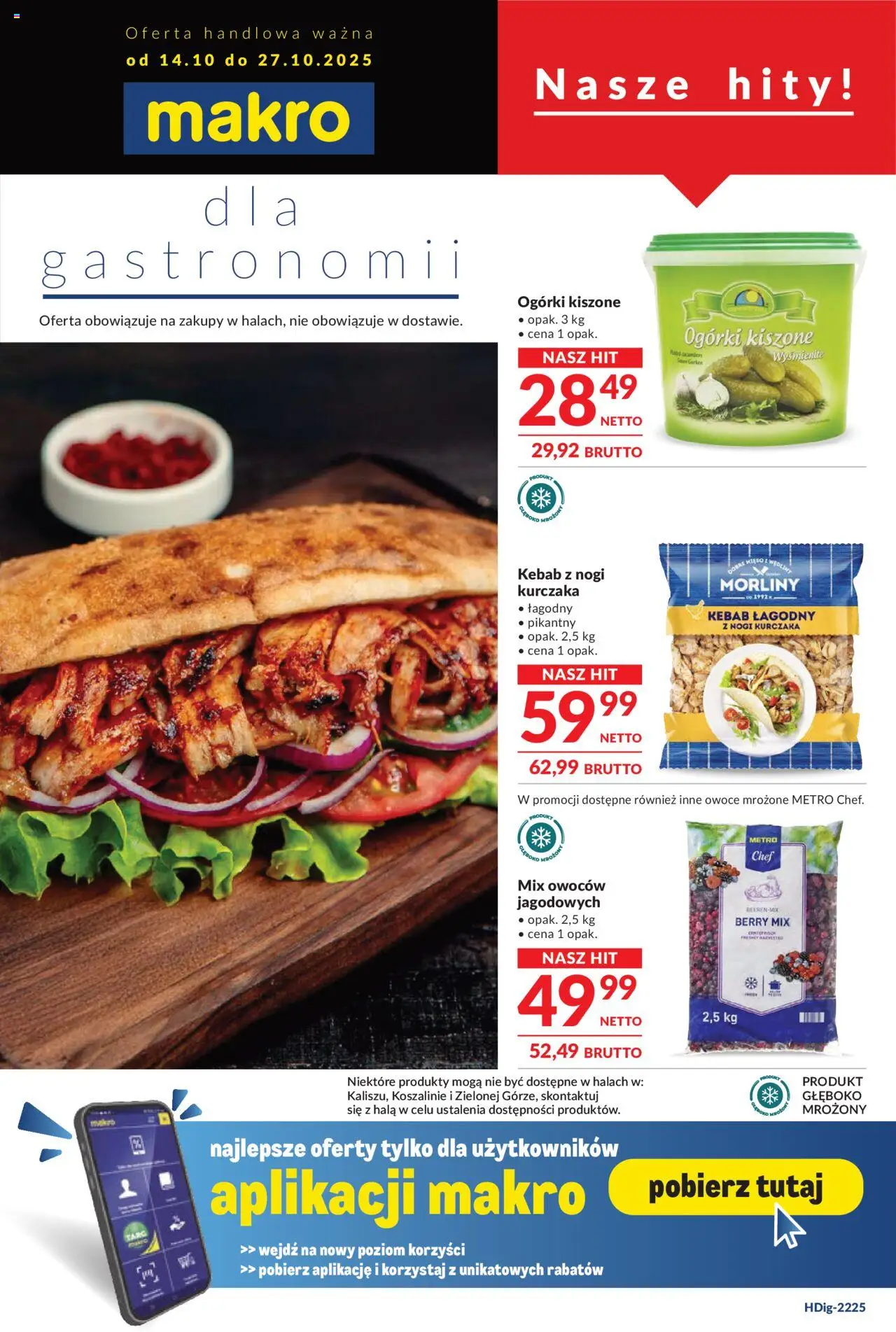 Makro Oferta dla gastronomii od 14.10.2025 - Nowa Gazetka - Numer strony 1