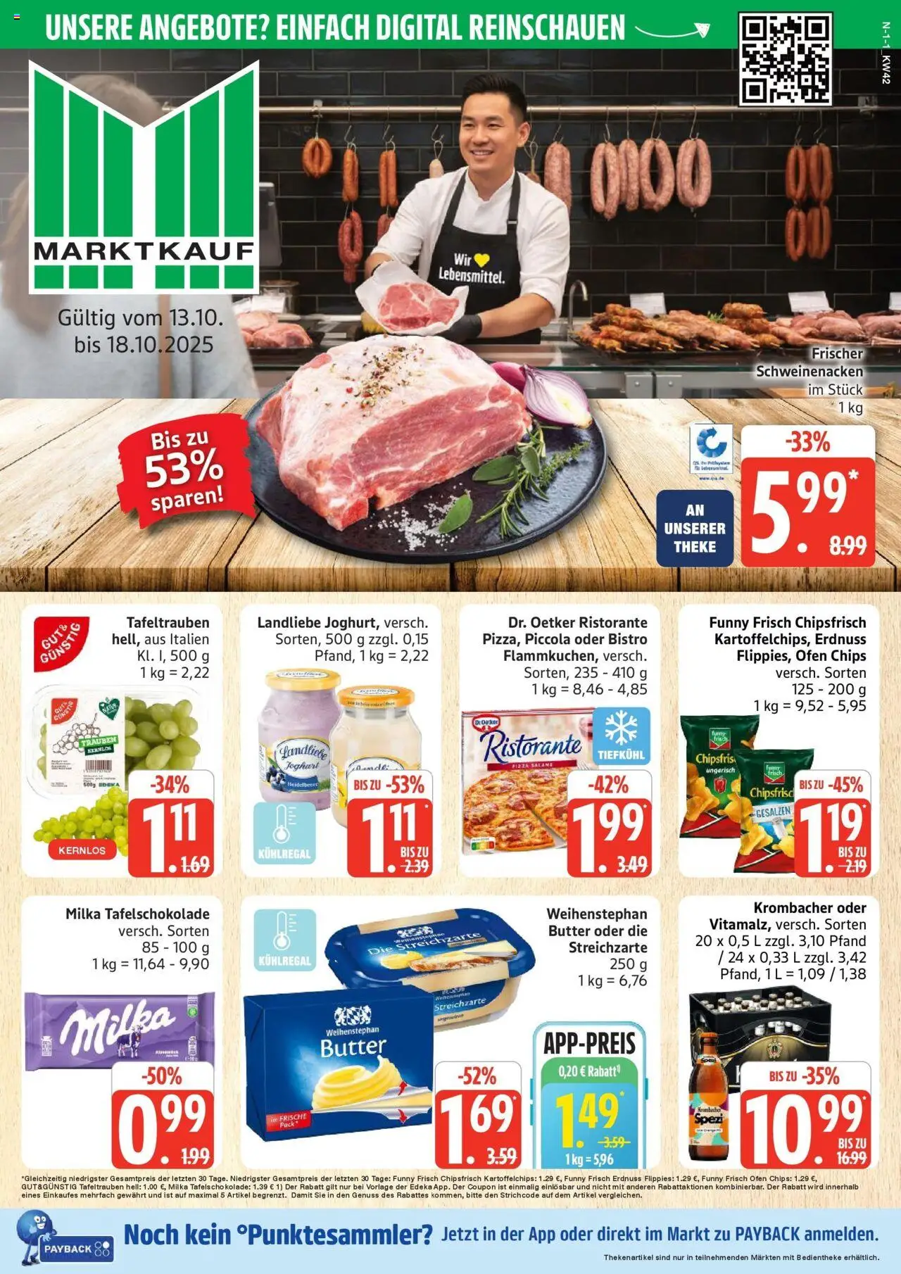 MARKTKAUF Prospekt ab Montag 13.10.2025 > Marktkauf: Wochenangebote