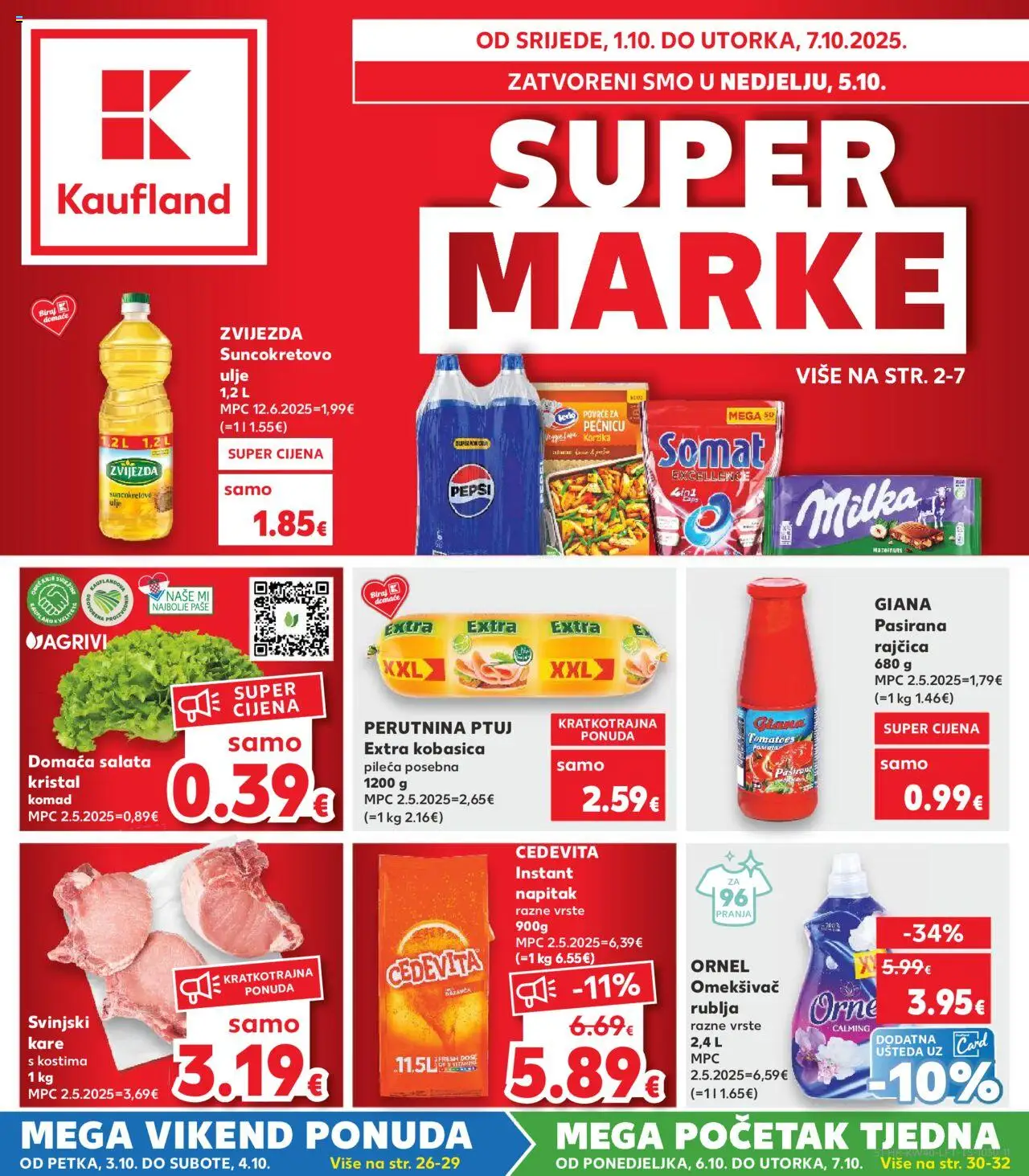 Kaufland aktualni Split-Ravne njive vrijedi od 01.10.2025 - tjedna akcija broj stranice 1