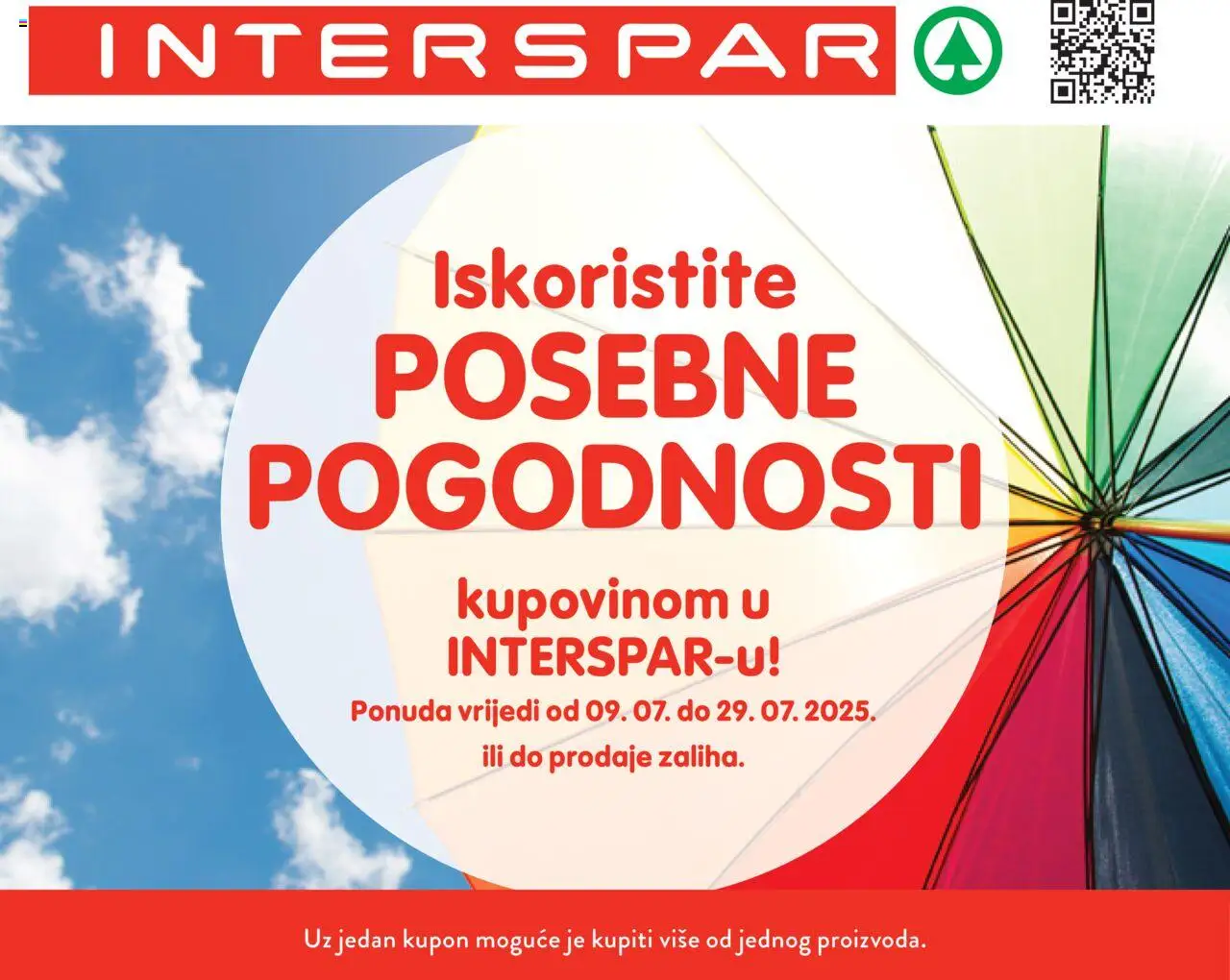 Interspar aktualni Posebne pogodnosti vrijedi od 09.07.2025 - tjedna akcija broj stranice 1