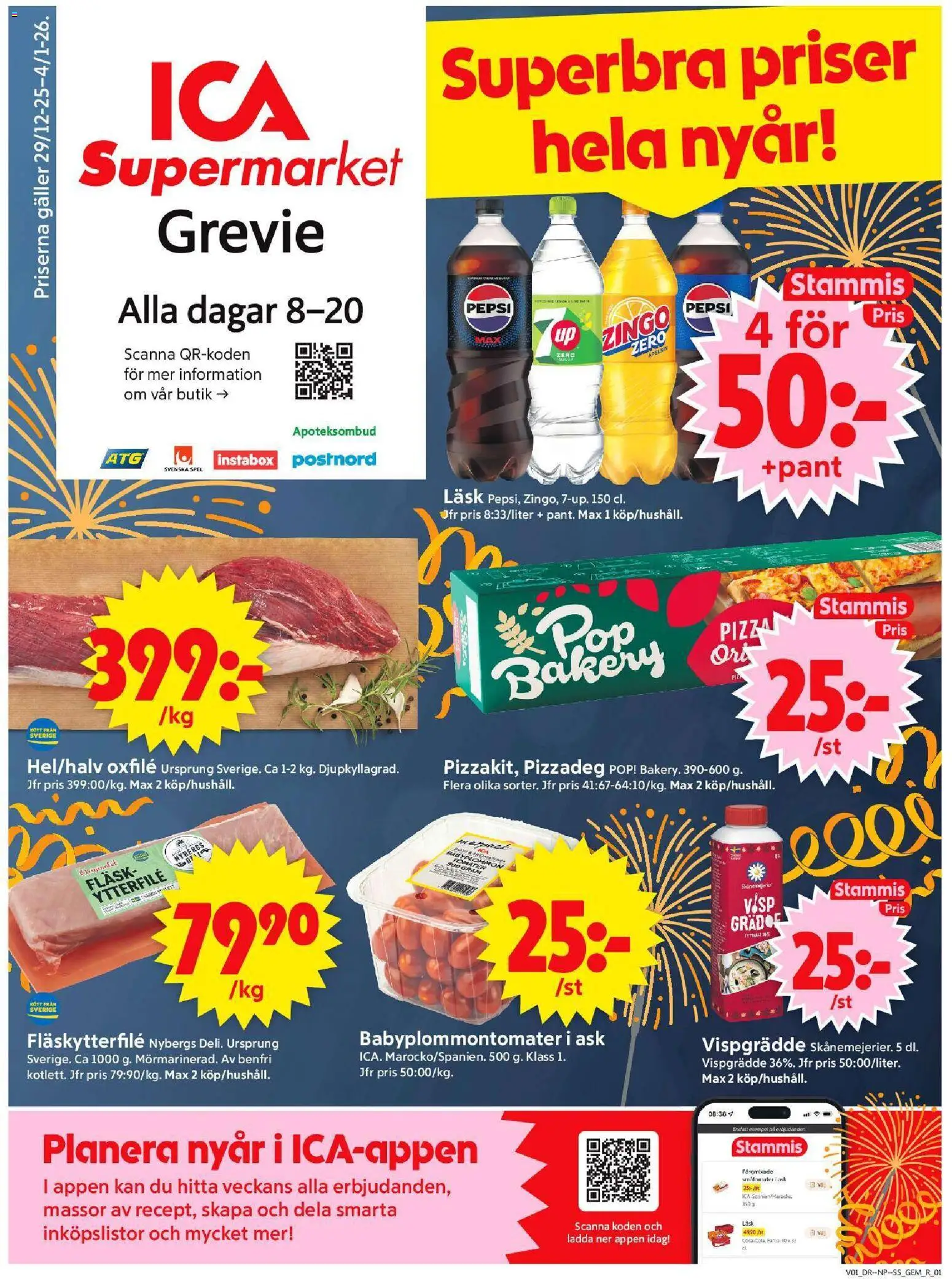 Förhandsgranska reklamblad Grevie från butik ICA Supermarket gäller från 30/12/2025