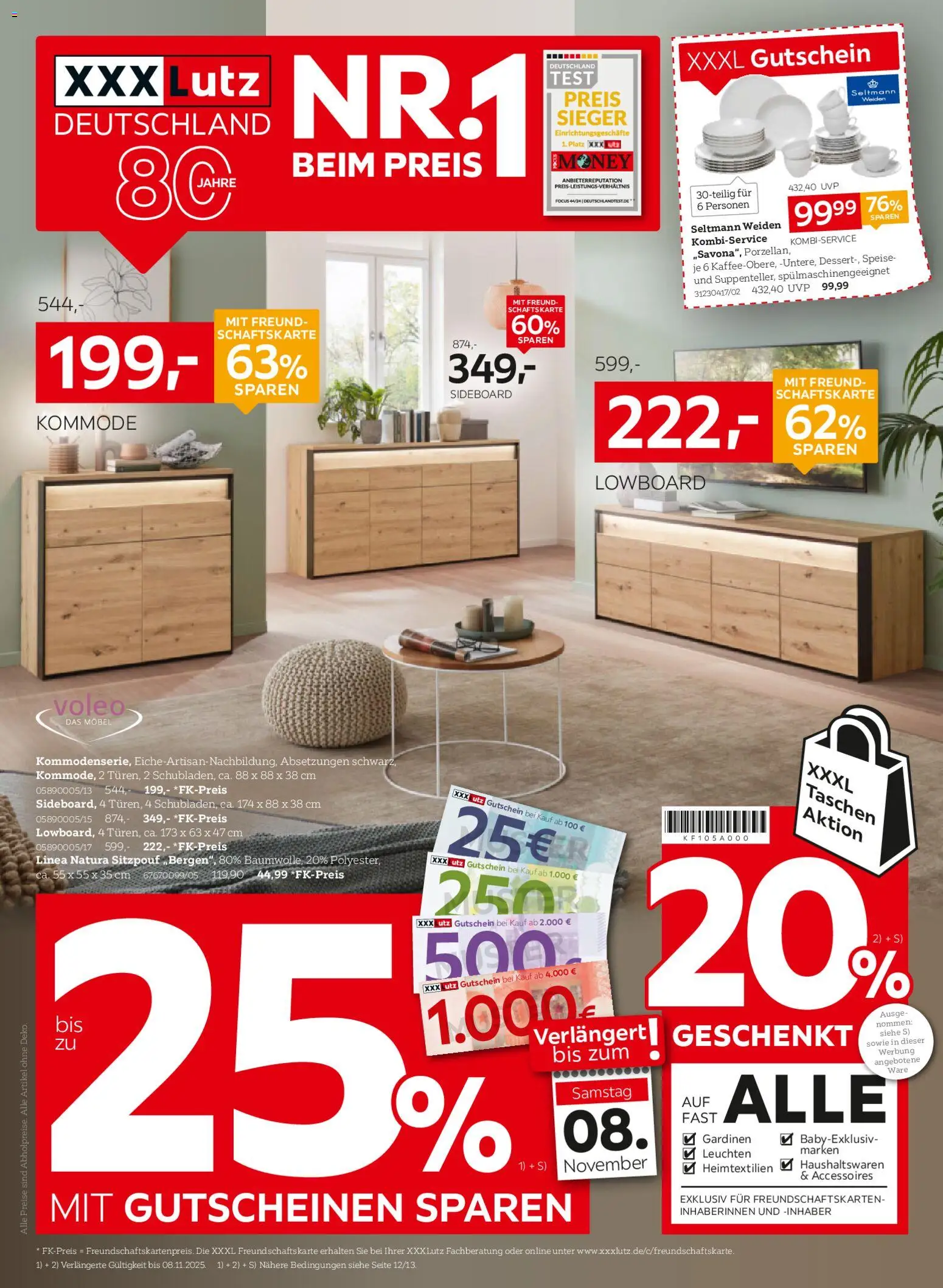Vorschau von dem Prospekt des Geschäftes XXXL Lutz, gültig ab dem 02.11.2025 - Kommode, Sideboard, Taschen, Lowboard