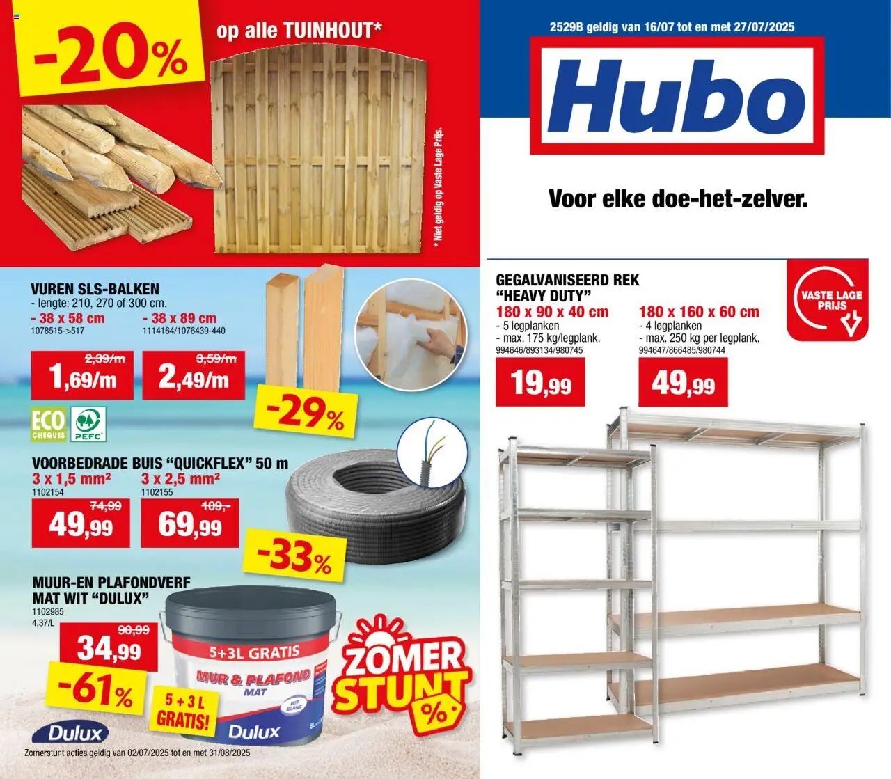 Hubo shop Folder geldig vanaf 16/07/2025 - Paginanummer 1