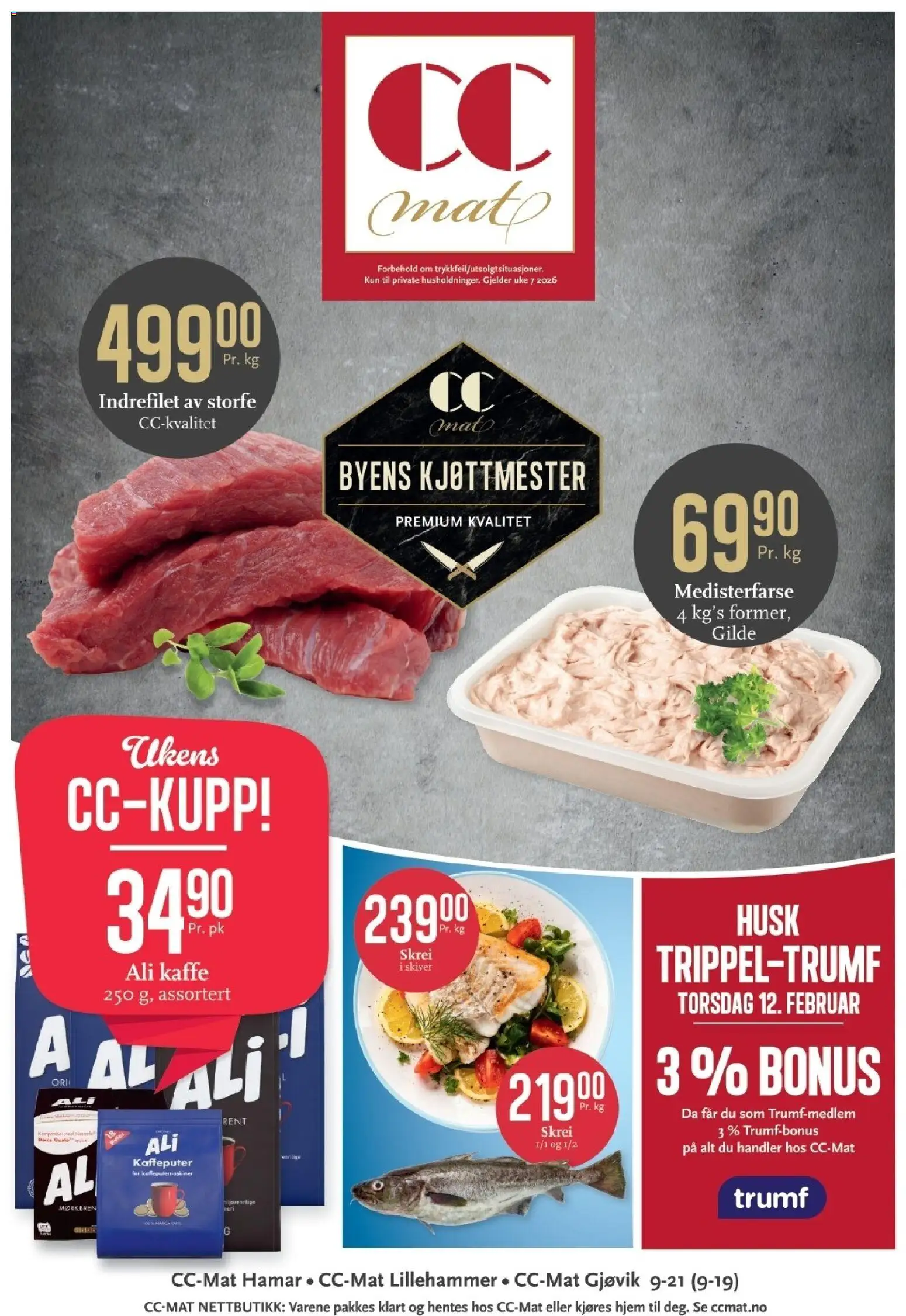 Forhåndsvis Kundeavis fra butikk CC Mat gyldig fra 09/02/2026