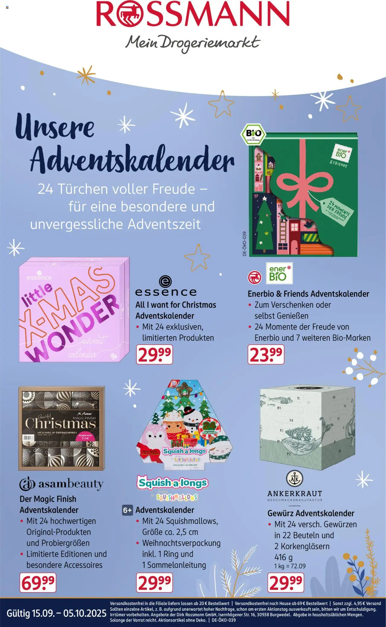 Rossmann Prospekt ab 15.09.2025 > Adventskalender