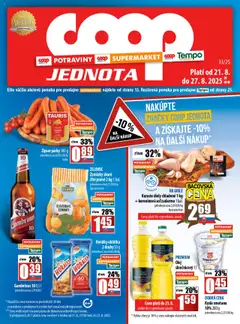 Náhľad COOP Jednota letáku platného od 21.08.2025