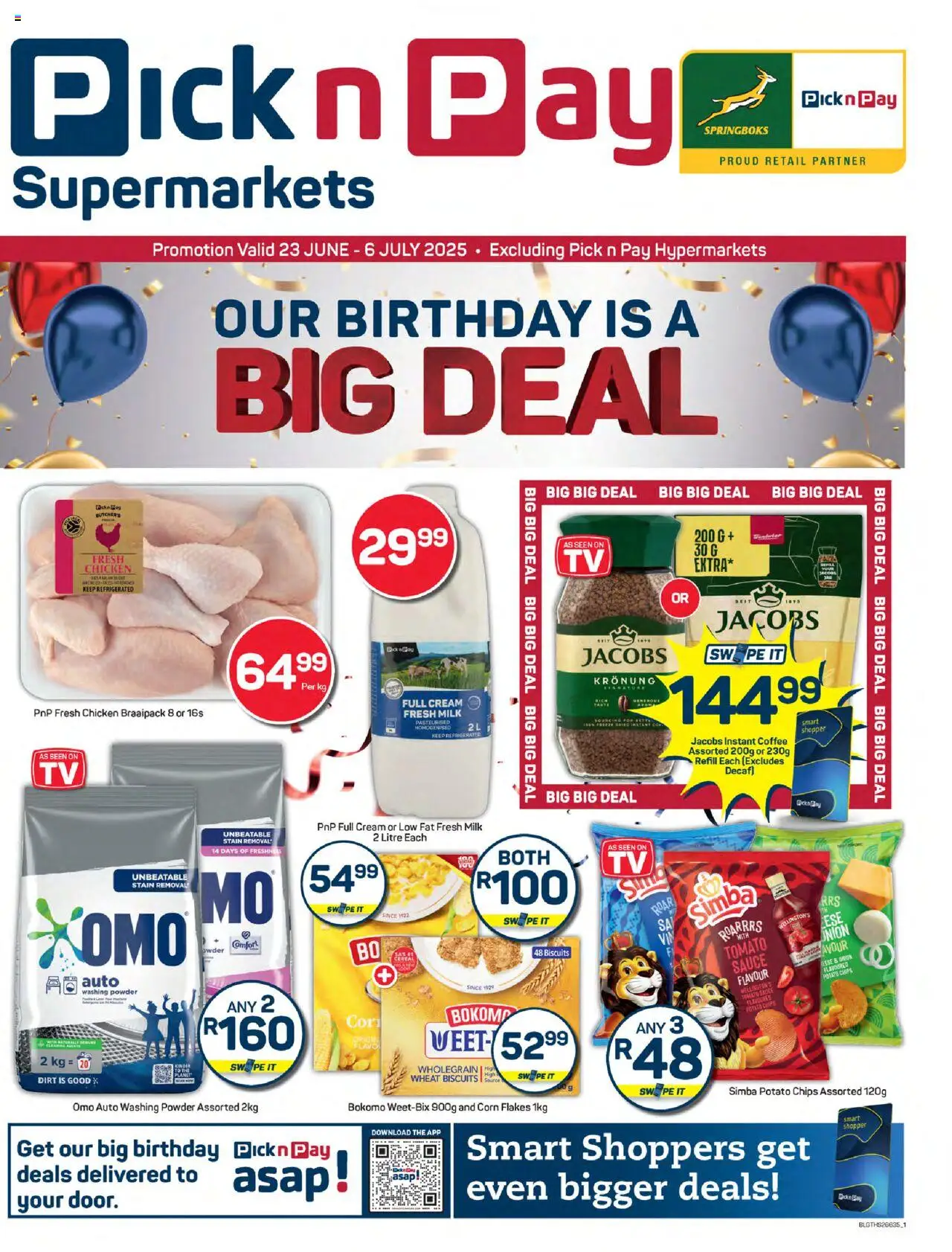 Pick n Pay Inland provinces - Birthday Specials from 23/06 - 06/07/2025 > Promotions