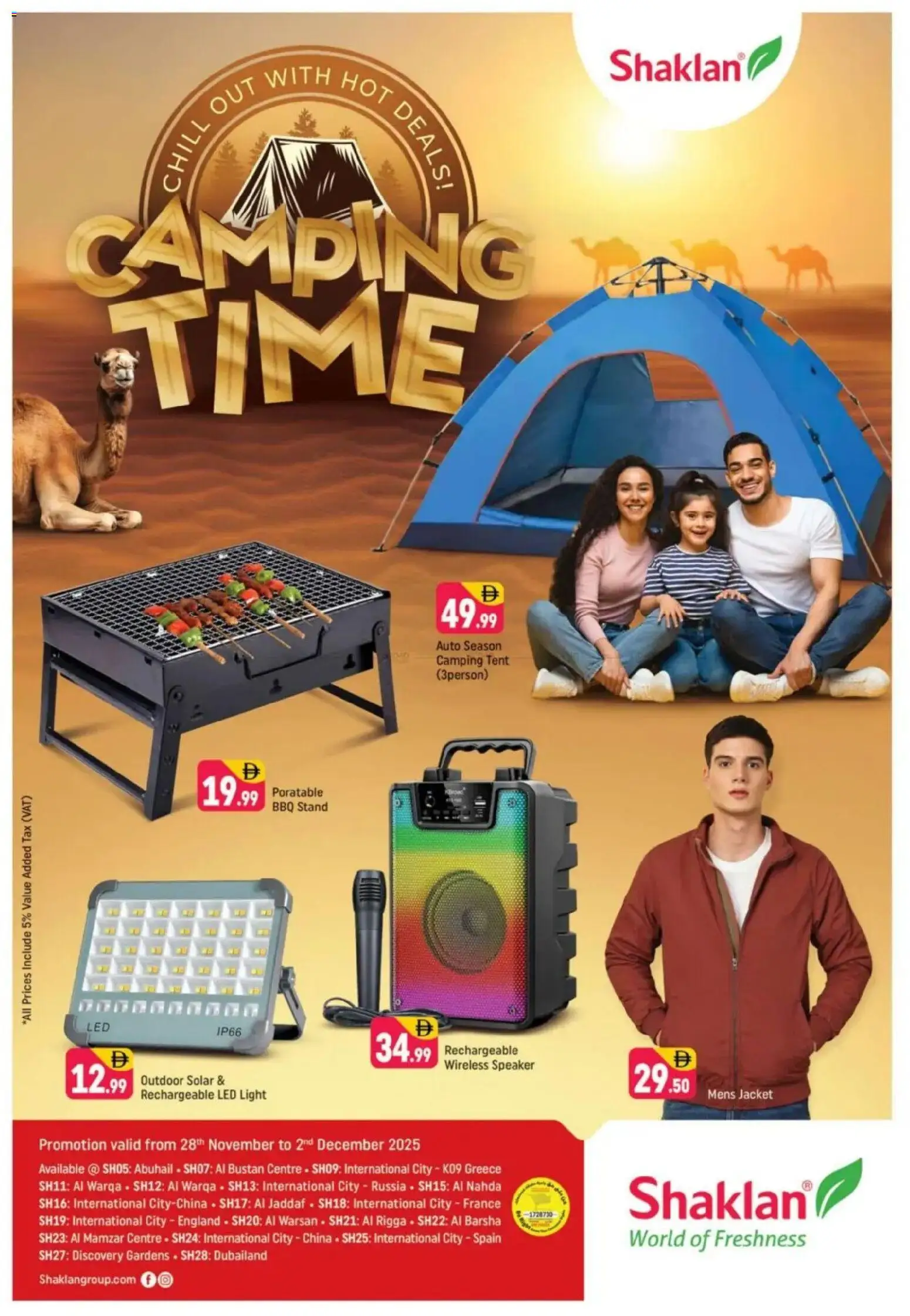 Preview of the catalogue Camping Time Deals of store Shaklan valid from 28 Nov, 2025