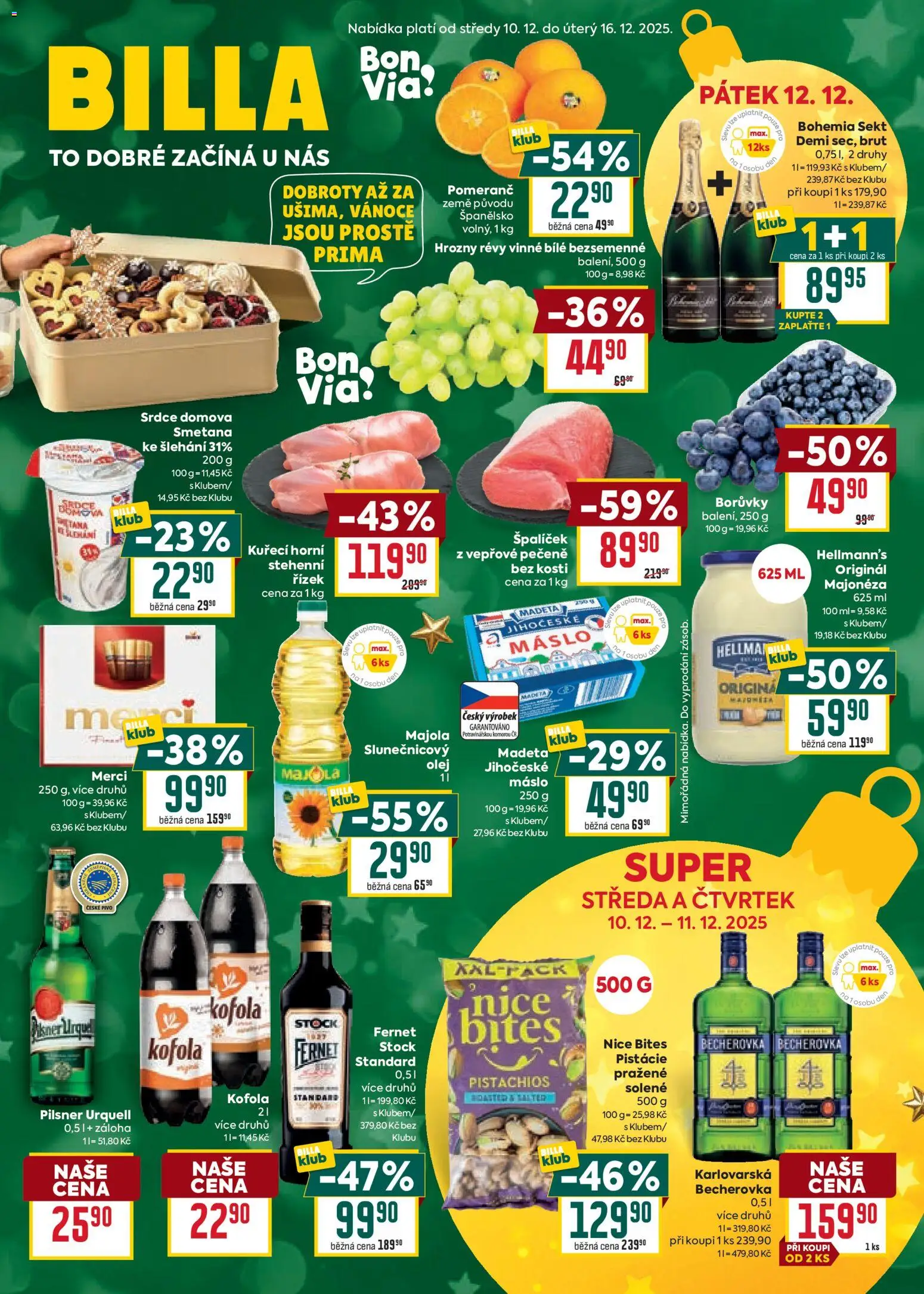 Náhled nabídky: Billa Velký leták platný od 10.12.2025