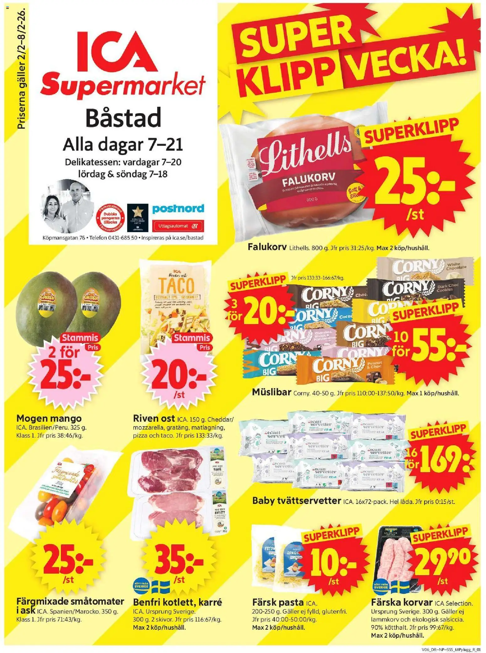 Förhandsgranska reklamblad Båstad från butik ICA Supermarket gäller från 02/02/2026