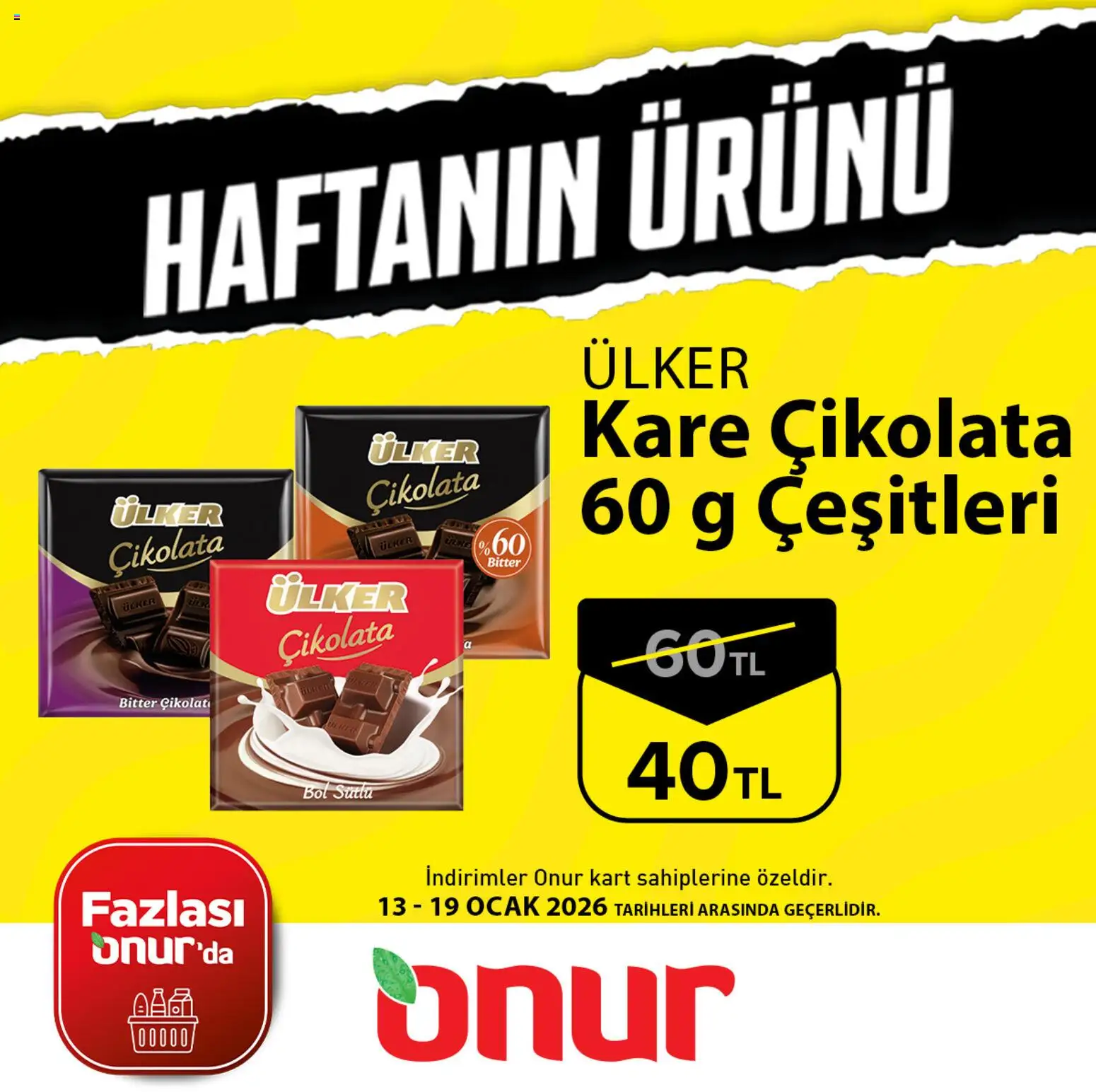 Onur Market Haftanın Ürünü 13.01.2026 - Broşürünün önizlemesi