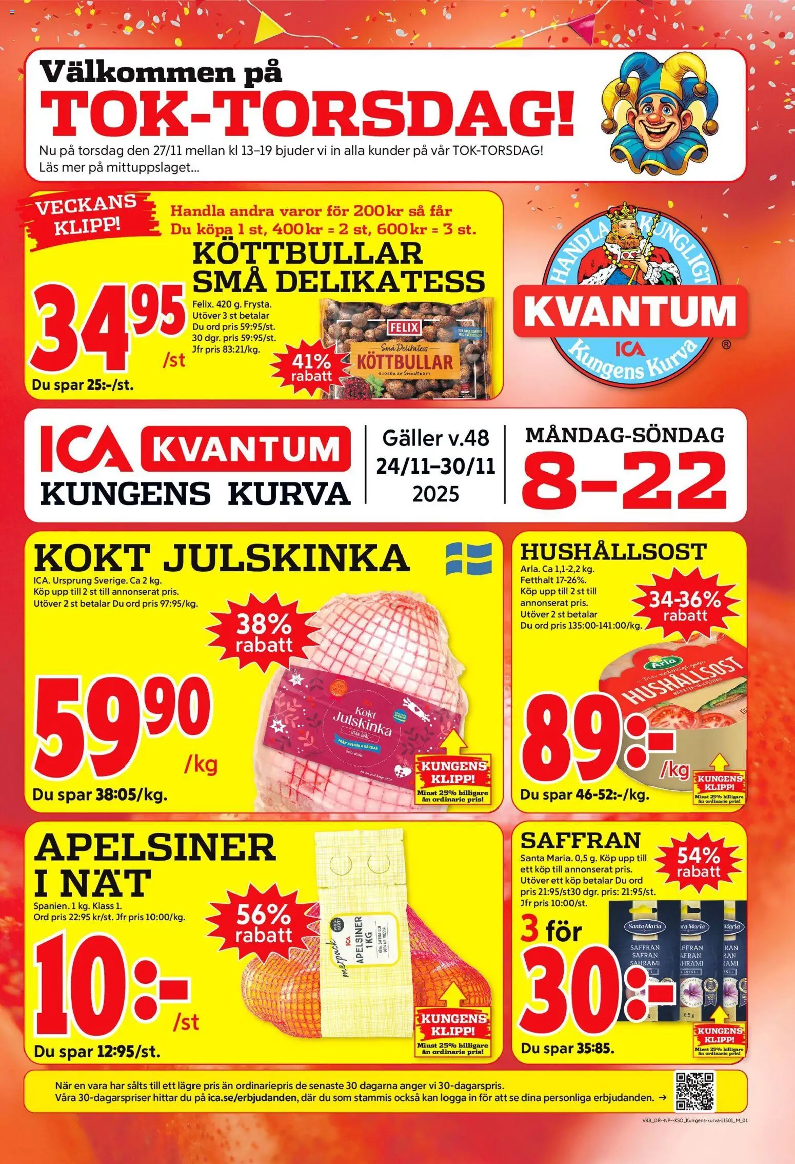 Förhandsgranska reklamblad Kungens Kurva från butik ICA Kvantum gäller från 24/11/2025