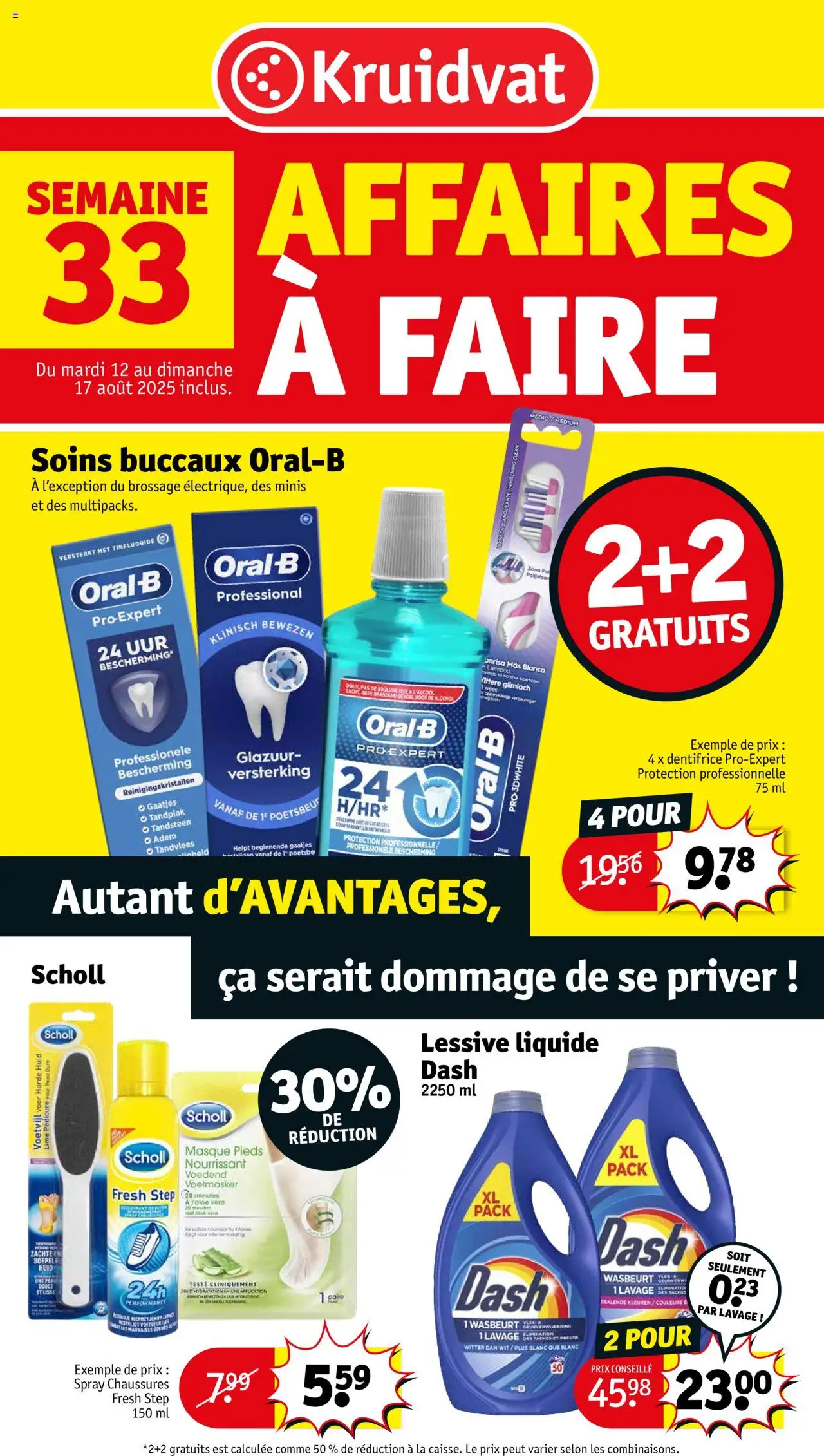 Kruidvat shop Folder de la semaine 33 geldig vanaf 12/08/2025 - Paginanummer 1