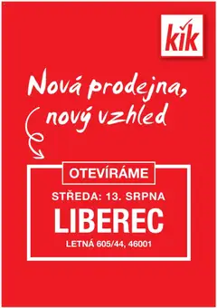 Náhled nabídky: Kik Leták - Liberec platný od 09.08.2025