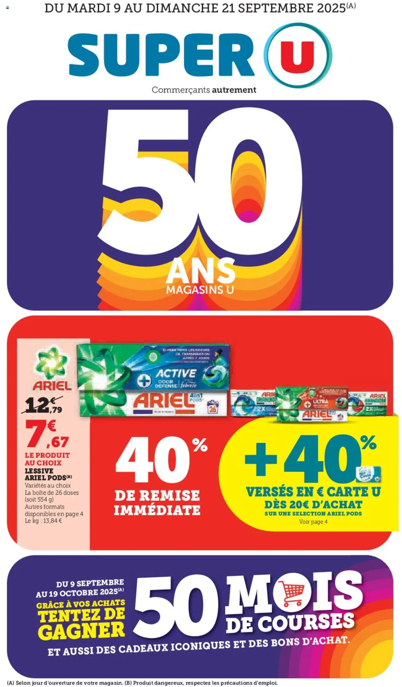 Catalogue de la boutique Super U valable du 09/09/2025 - Page numéro 1