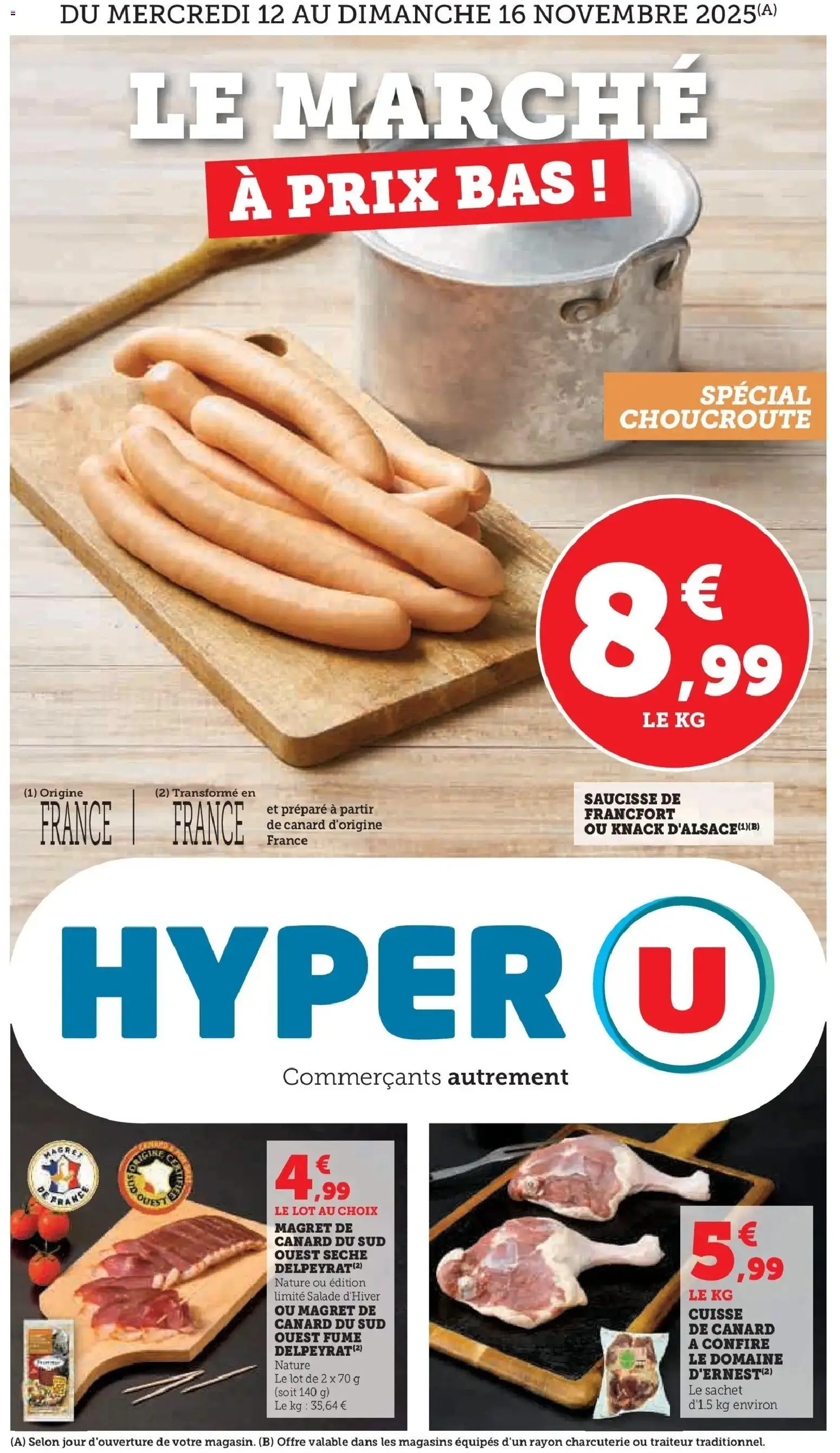 Prévisualisation de Le marché à prix bas ! du magasin Hyper U formulaire valide 09/11/2025