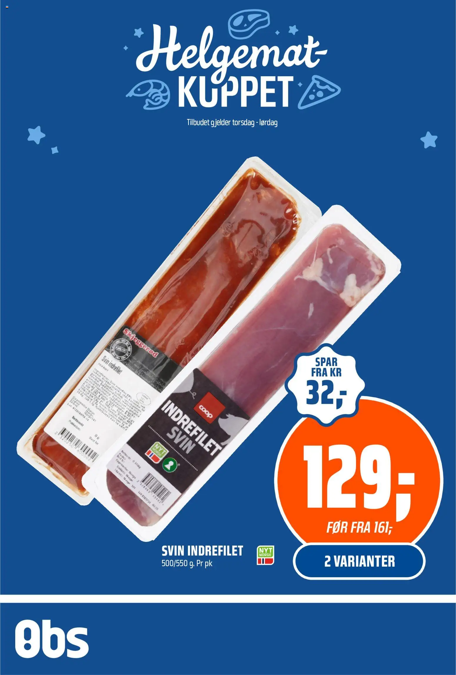 Forhåndsvis Helgemat Kuppet fra butikk Coop Obs gyldig fra 08/01/2026