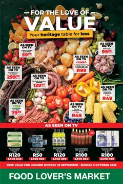 Preview of Food Lover's Market flyer valid from 22/09/2025