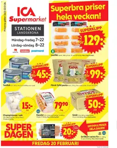 Förhandsgranska reklamblad Landskrona från butik ICA Supermarket gäller från 16/02/2026