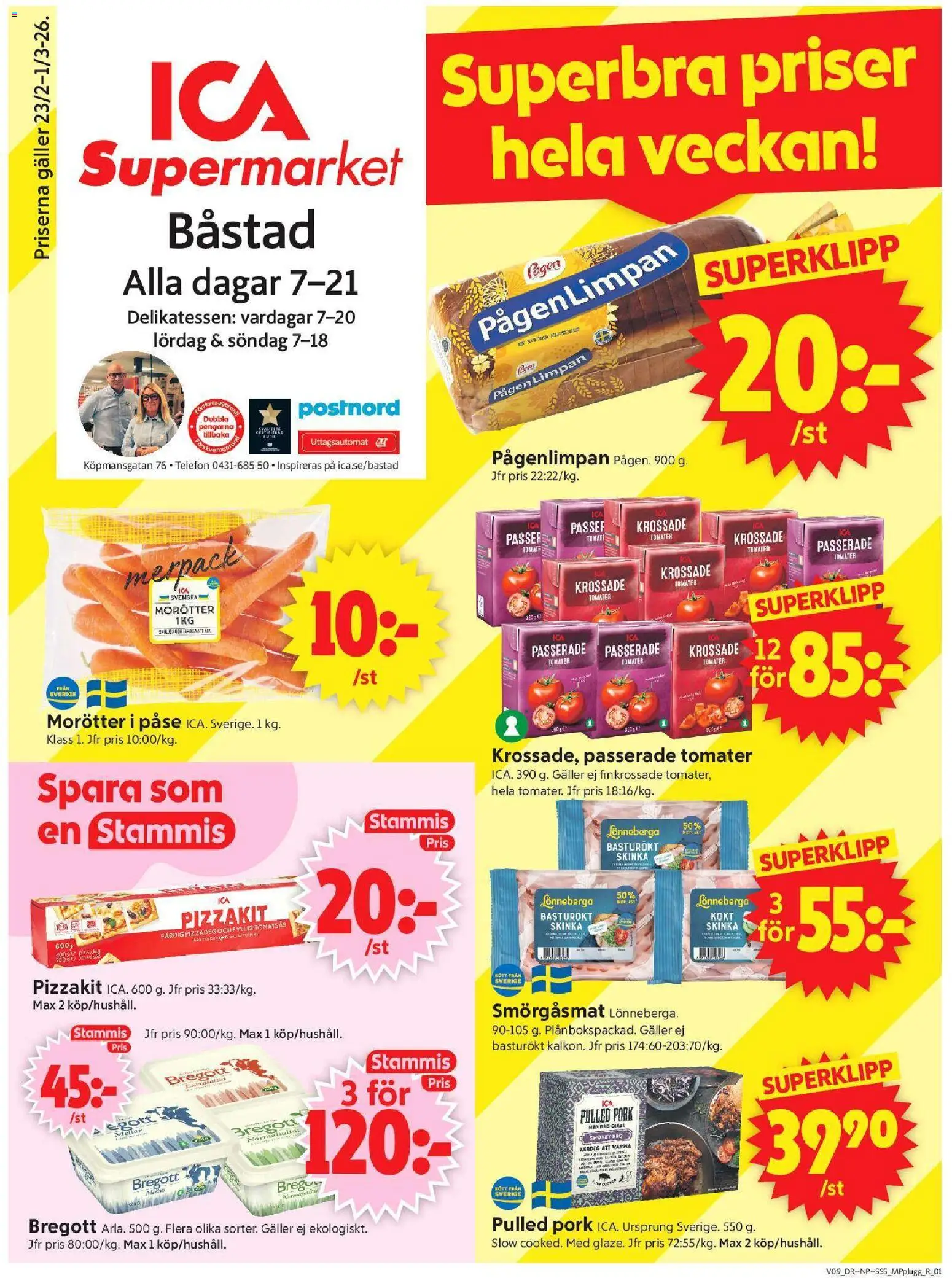 Förhandsgranska reklamblad Båstad från butik ICA Supermarket gäller från 23/02/2026