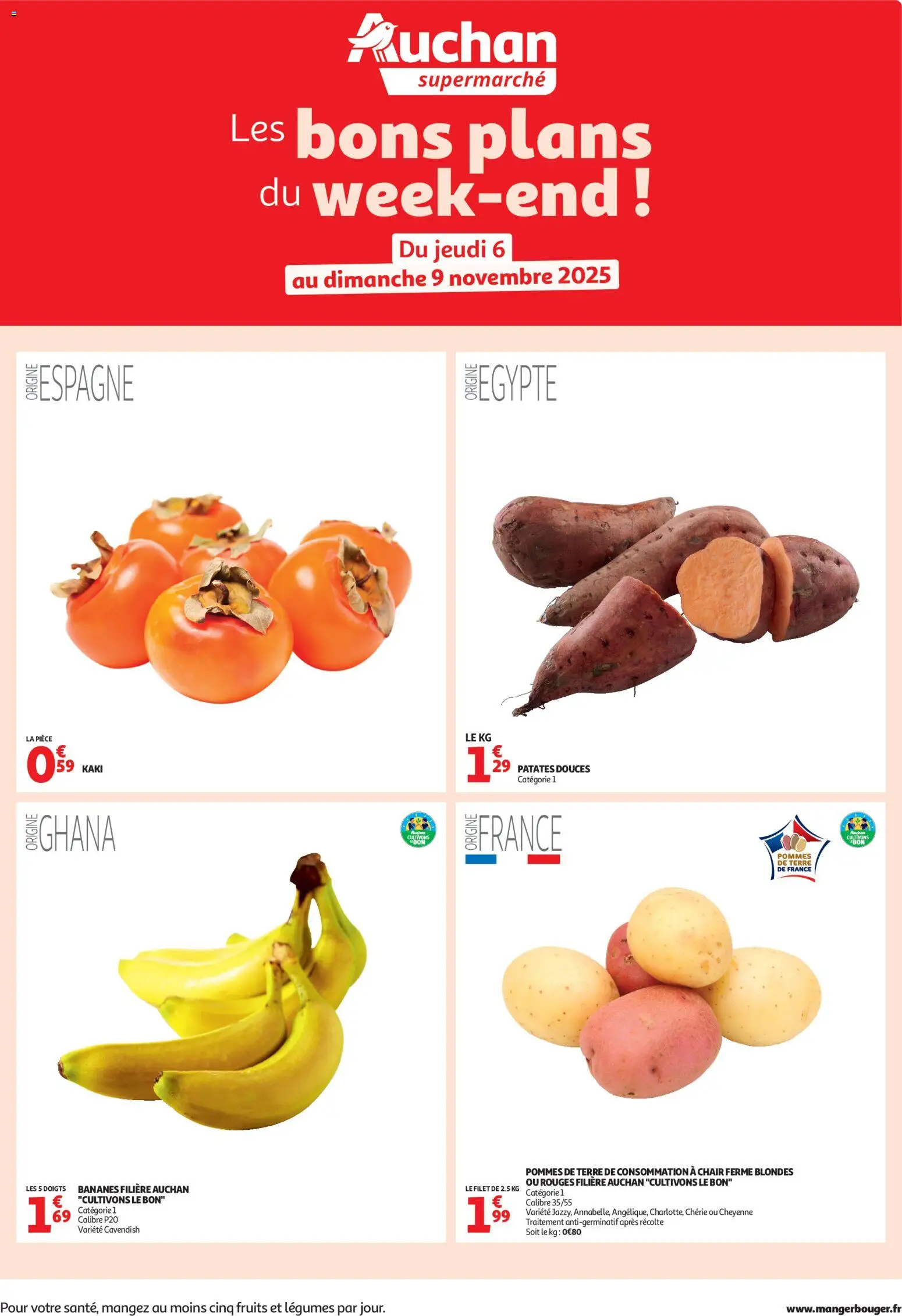 Prévisualisation de Les bons plans du week-end dans votre super ! du magasin Auchan formulaire valide 06/11/2025