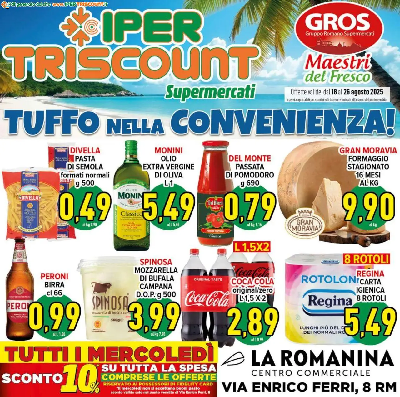 Volantino Ipertriscount valido da 18/08/2025 numero di pagina 1