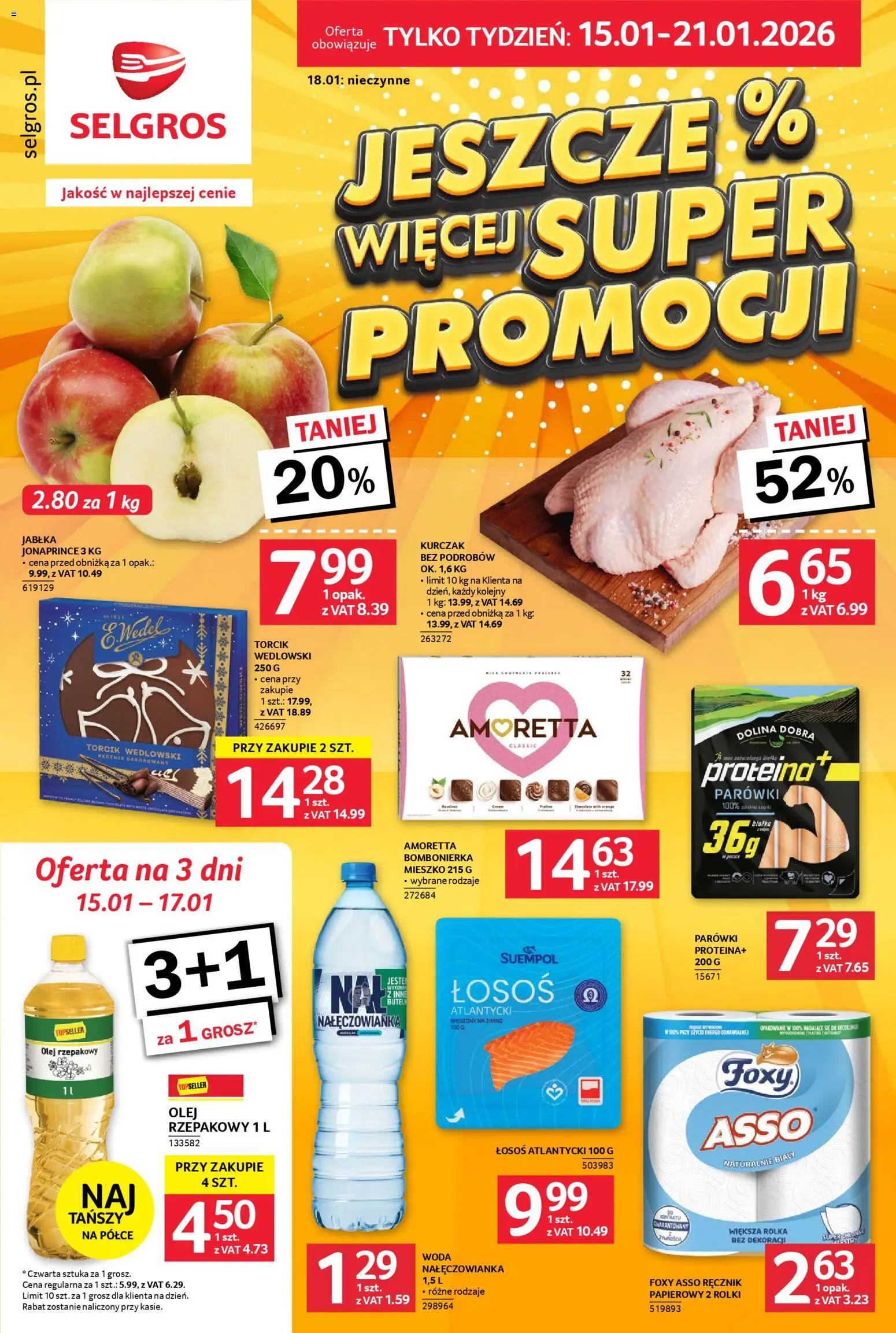 Pogląd gazetki "Jeszcze więcej super promocji" ze sklepu Selgros cash&carry ważnej od 15.01.2026