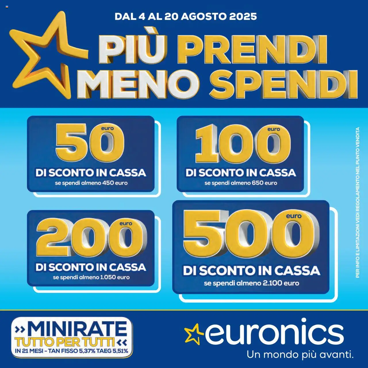 Volantino Euronics valido da 04/08/2025 numero di pagina 1