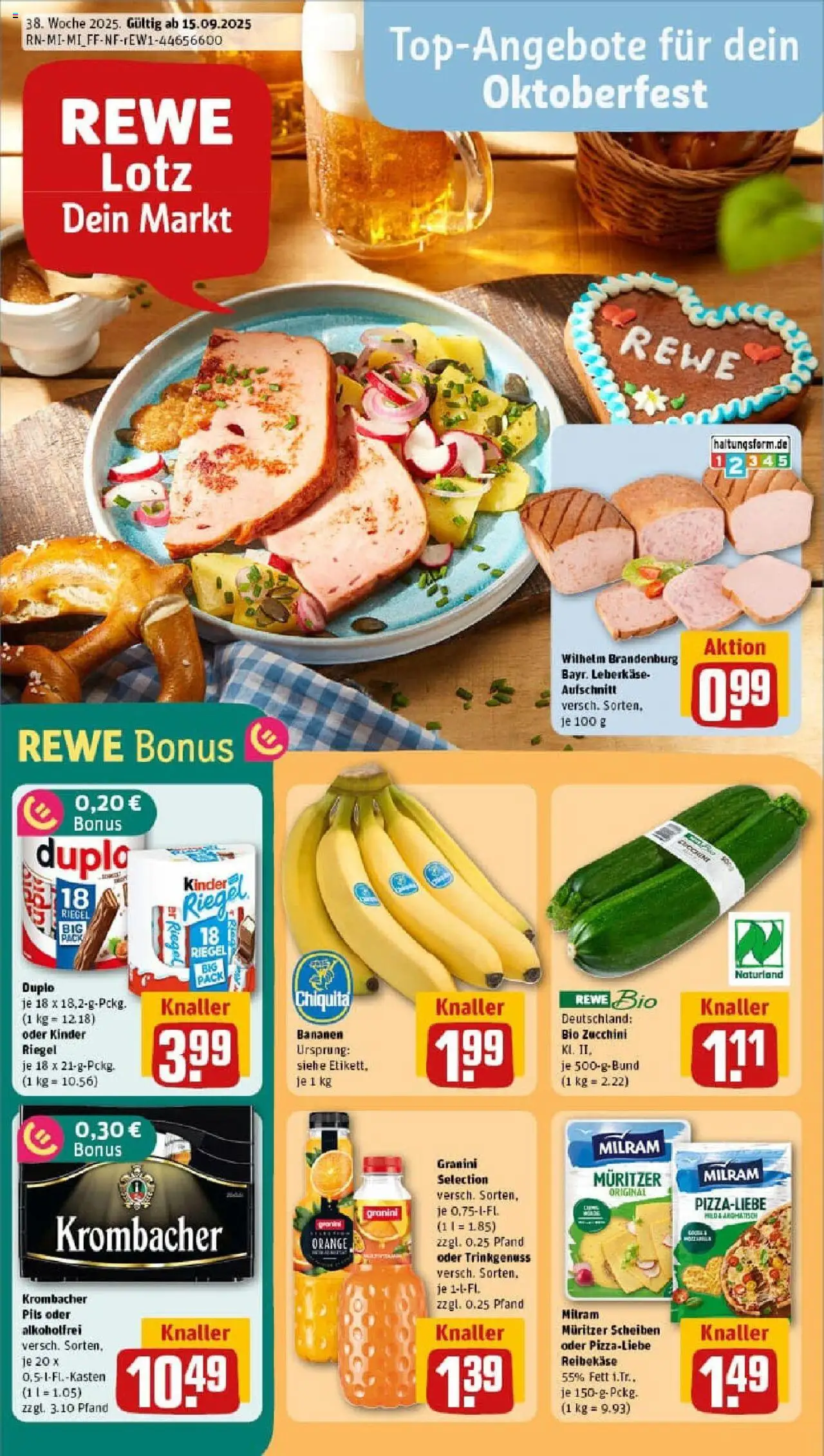 REWE Prospekt ab 14.09.2025 nächste Woche - Prospekt Biebertal	
