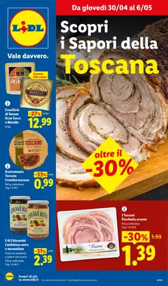 Anteprima dell'opuscolo Lidl volantino Toscana dal negozio Lidl valido da 30/04/2026