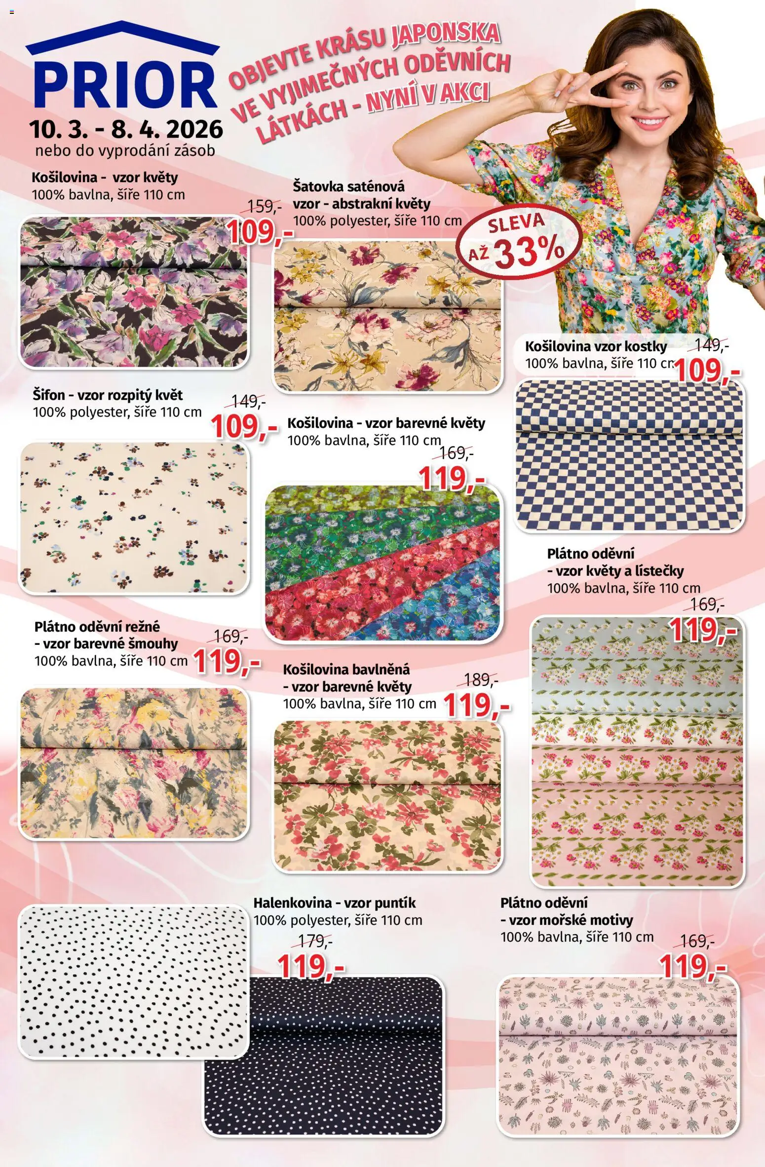Náhled nabídky: Prior Prior - Akční Nabídka Látek A Bytového Textilu platný od 10.03.2026