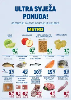 Pregled letka Ultra svježa ponuda trgovine Metro vrijedi od 05.01.2026