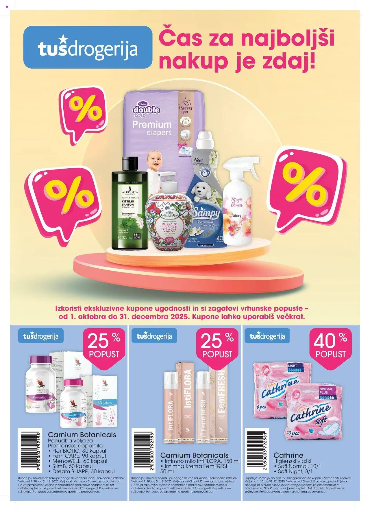 Tuš drogerija Katalog od 01.10.2025 - aktualna ponudba - stran 1