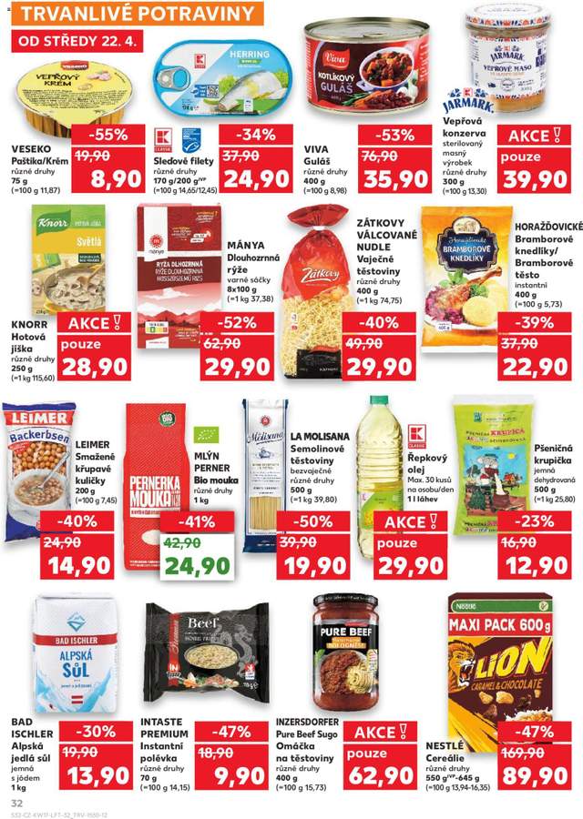 Nový Kaufland leták od 22.04.