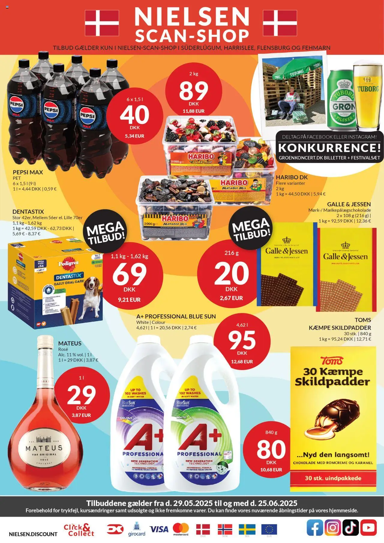 Nielsen Discount tilbudsavis gyldig fra 29/05/2025 - side 1 - Chokolade, Pålægschokolade, Pepsi, Pepsi Max