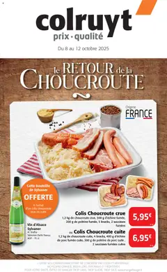 Prévisualisation de Catalogue le retour de la choucroute du magasin Colruyt formulaire valide 08/10/2025