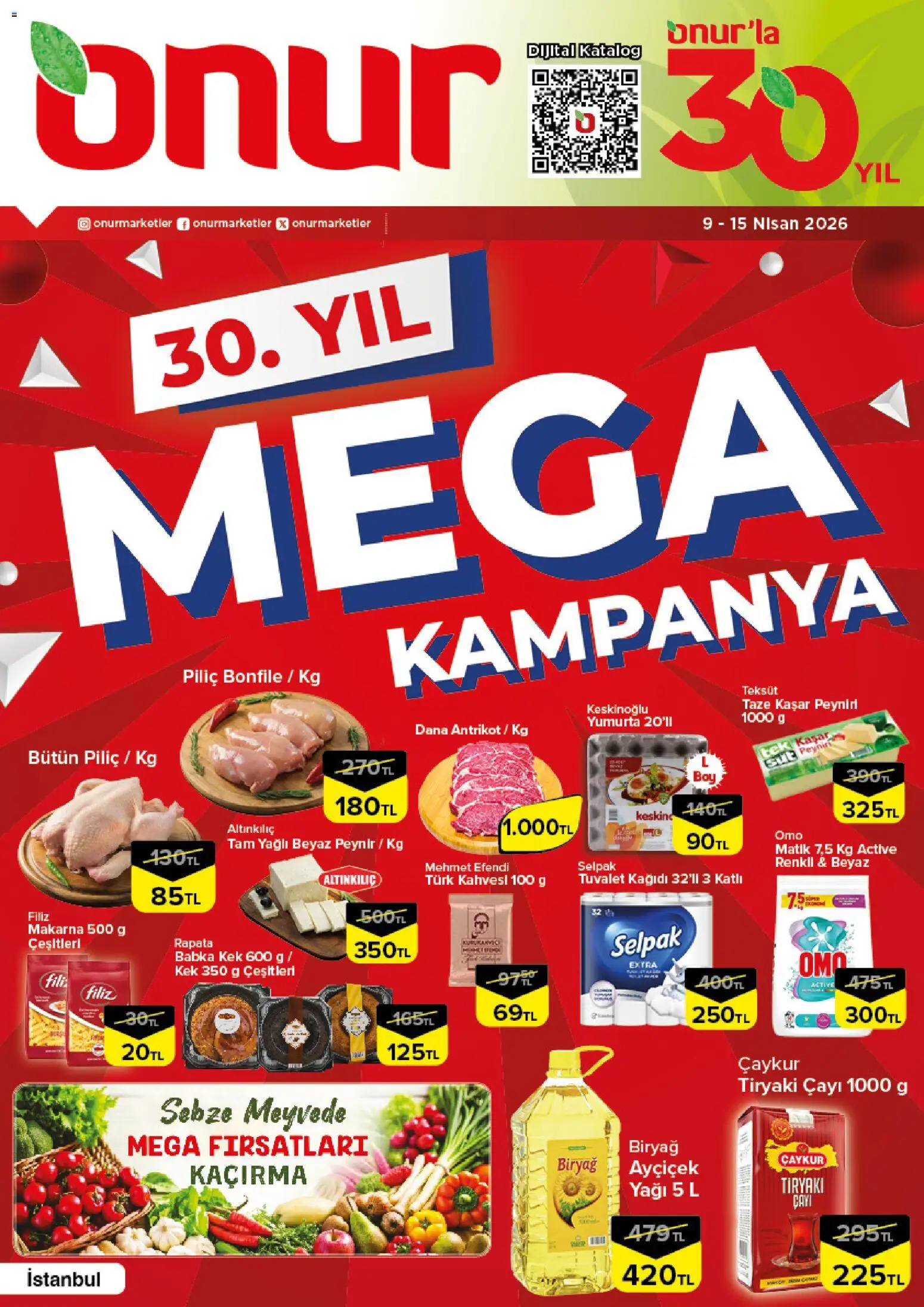 Onur Market Onur Market Katalog - İstanbul 09.04.2026 - Broşürünün önizlemesi