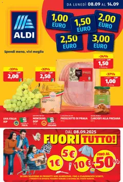 Anteprima dell'opuscolo Attuale volantino dal negozio Aldi valido da 08/09/2025